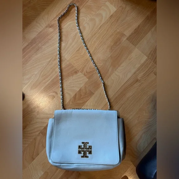Tory Burch Light Blue Shoulder Bag with Gold Chain